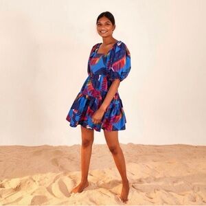 FARM RIO RAINBOW MACAW MINIDRESS -EUC SIZE SMALL